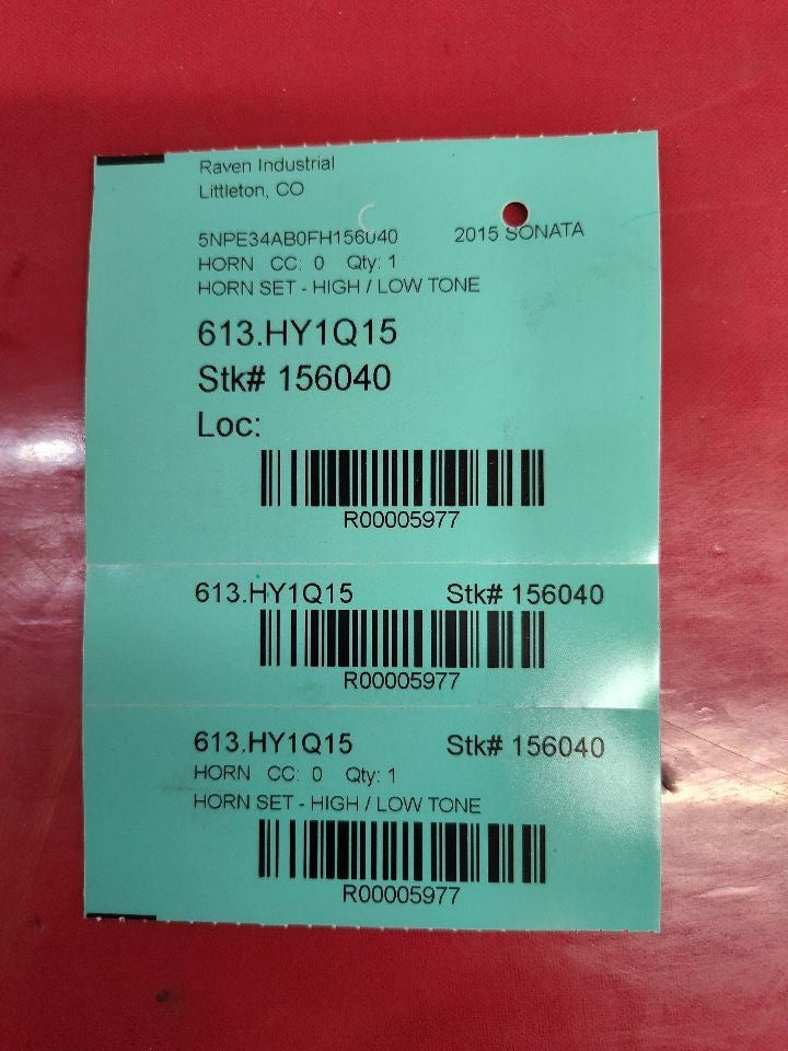 2015-2017 Hyundai Sonata High Note Pitch Low Note Pitch Horn SET