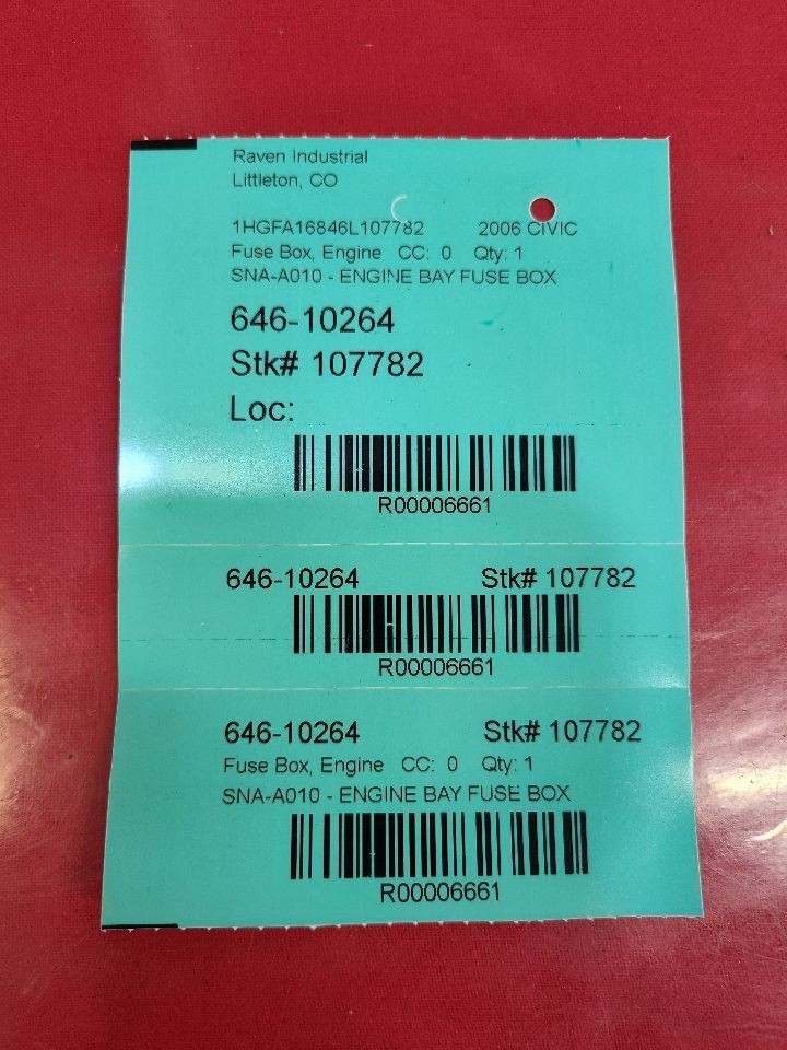 2006 2007 Honda Civic SEDAN 1.8L Engine Fuse Box Auto Trans