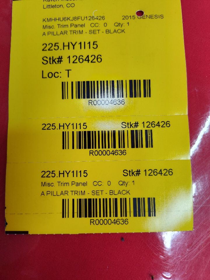 2013-2016 Hyundai Genesis Coupe Front Windshield A-Pillar Trim Set Black