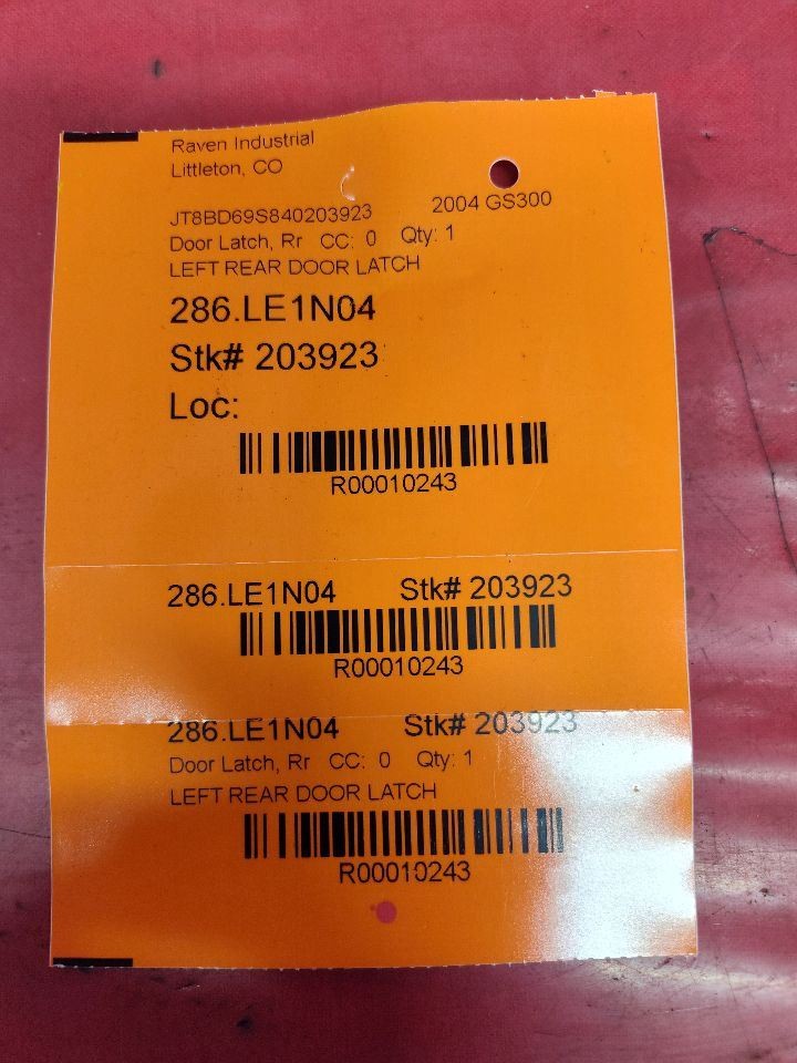 1998-2005 Lexus GS300 / 01-05 GS430 Left Driver REAR Door Latch Lock Actuator