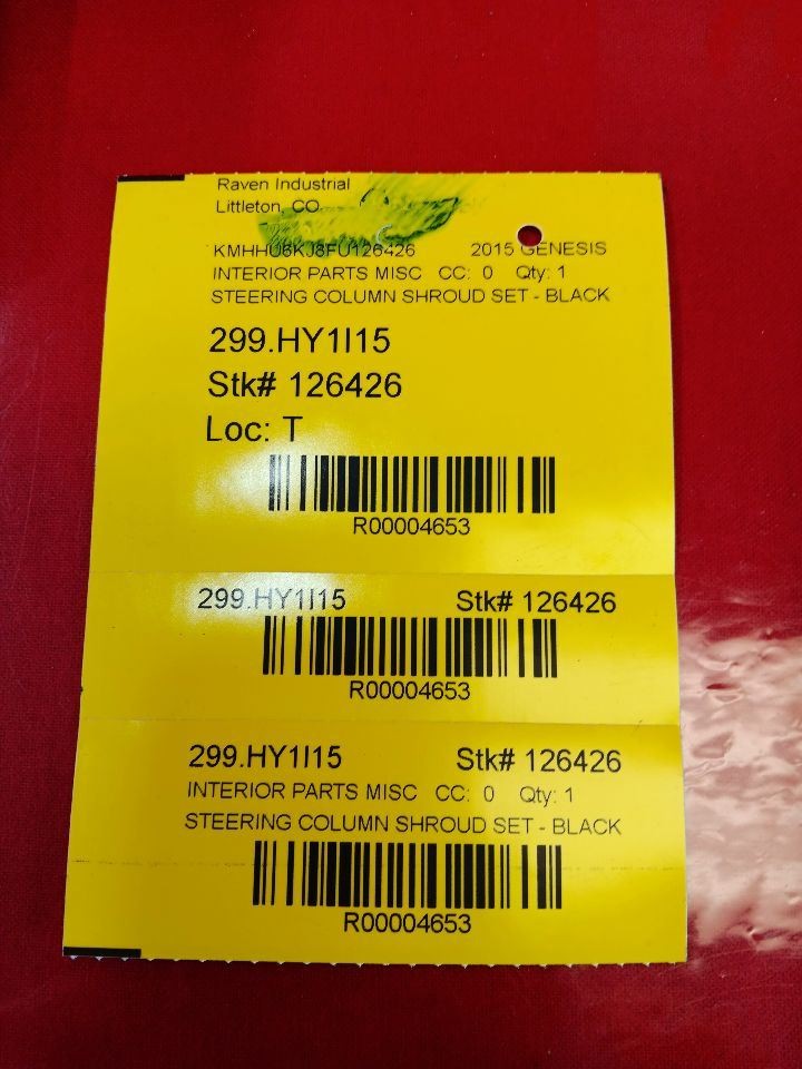 2013-2016 Hyundai Genesis Coupe PUSH START Steering Column Collar Shroud Trim