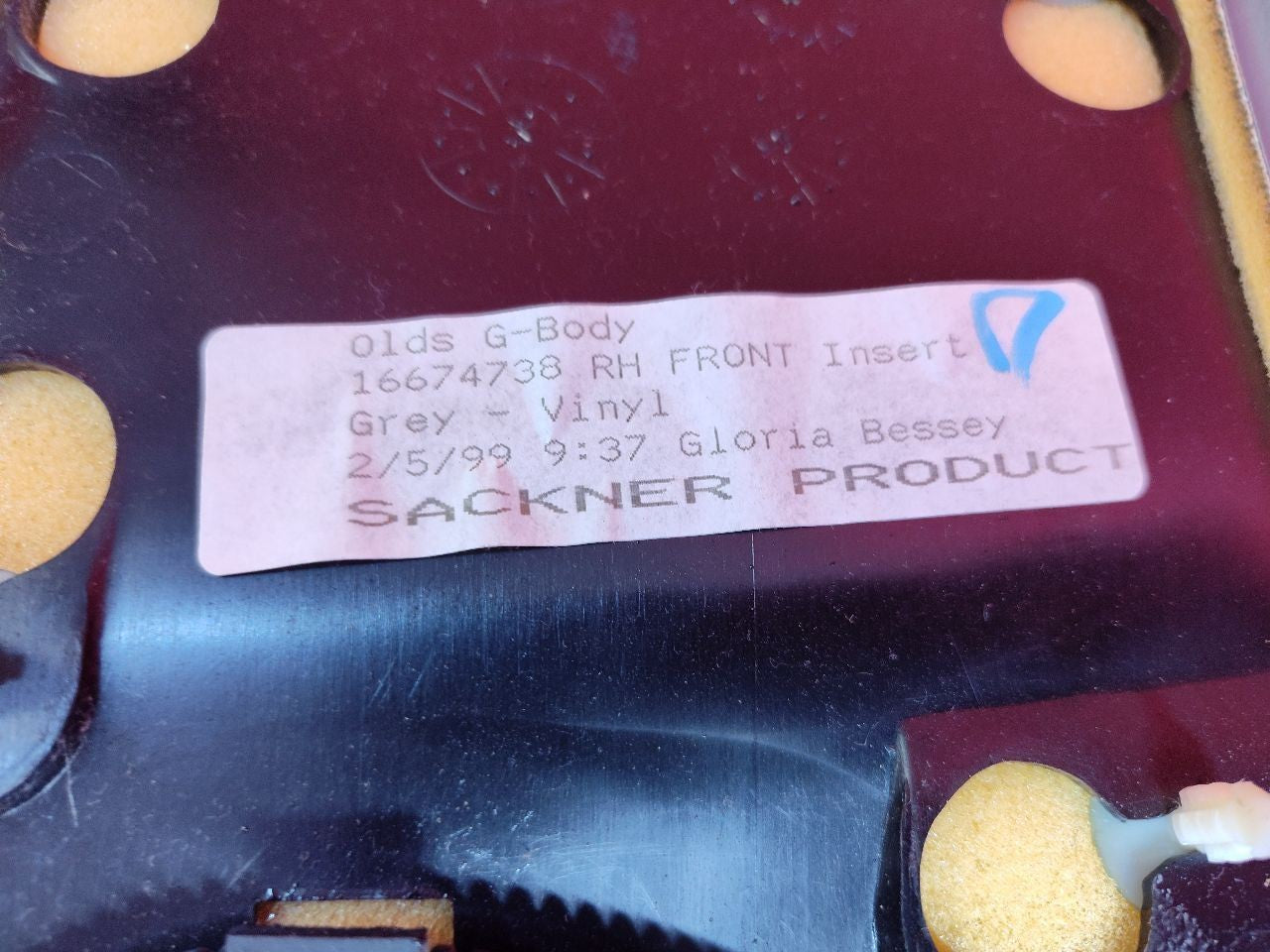 1995-1999 Oldsmobile Aurora RIGHT PASSENGER Door Seat Adjust Switch Panel Grey