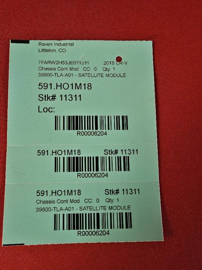 2017-2022 Honda CRV CR-V Satellite Radio Tuner Control Module 39800-TLA-A01