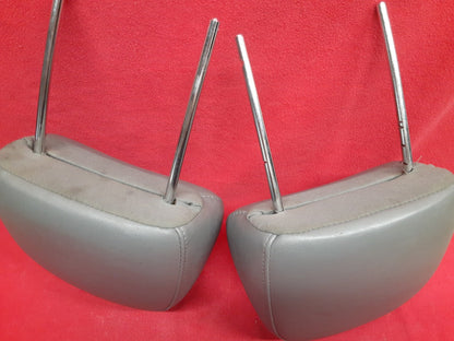 2005 2006 2007 Jeep Grand Cherokee FRONT Leather Medium Slate Gray Headrest SET