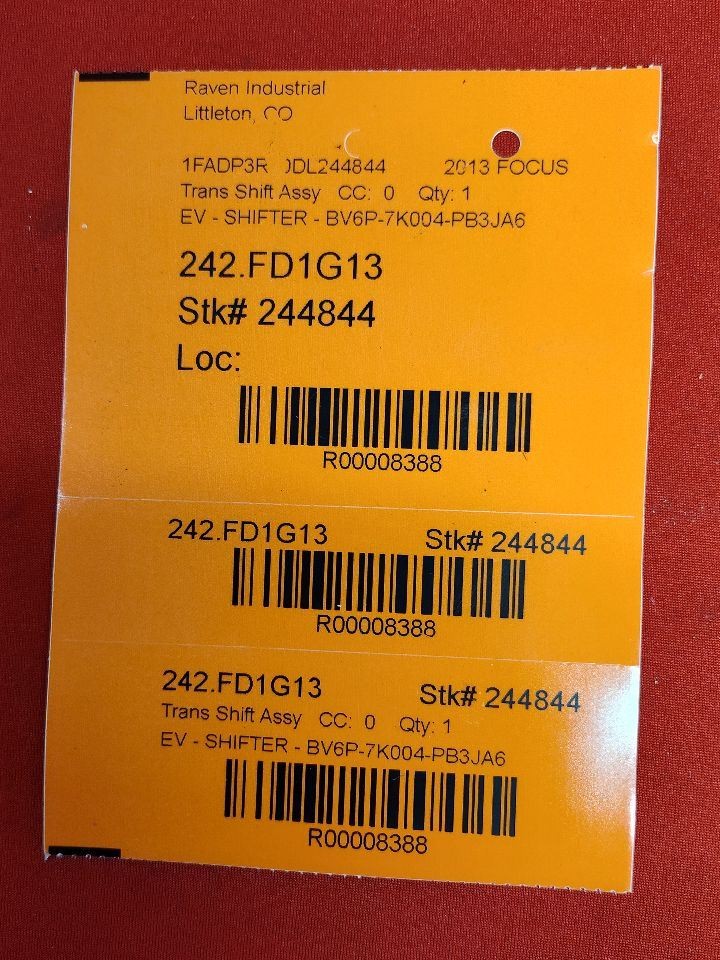 2013 Ford Focus EV ELECTRIC 1-Spd Transmission Gear Selector Shifter Lever - 51k