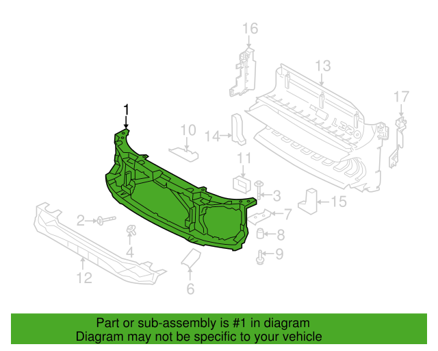 2005 - 2016 Land Rover Range Rover Sport / LR3 / LR4 Radiator Support