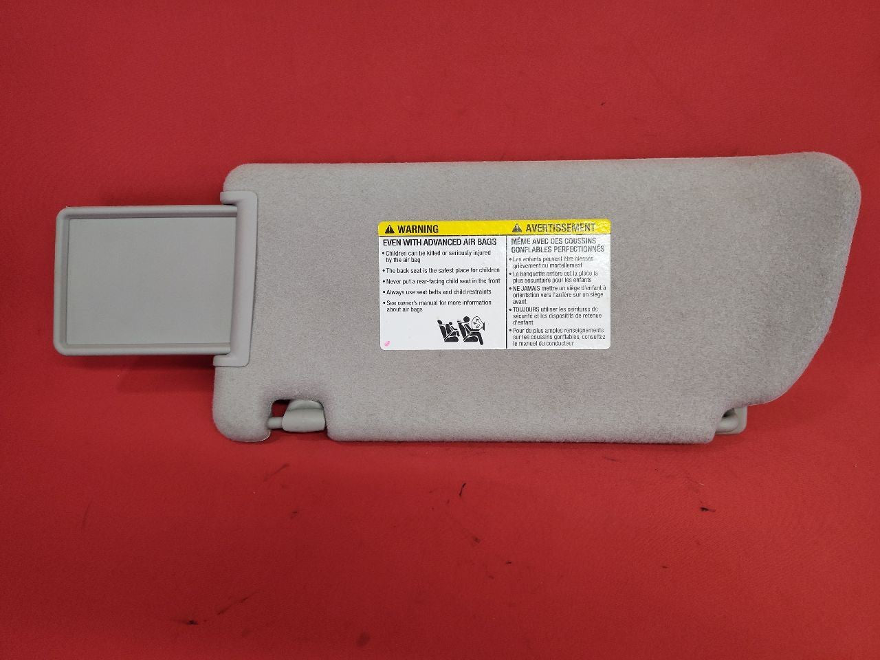 2005-2010 Nissan Xterra 05-12 Frontier Sun Visor Shade Set Grey Cloth w/ Clips