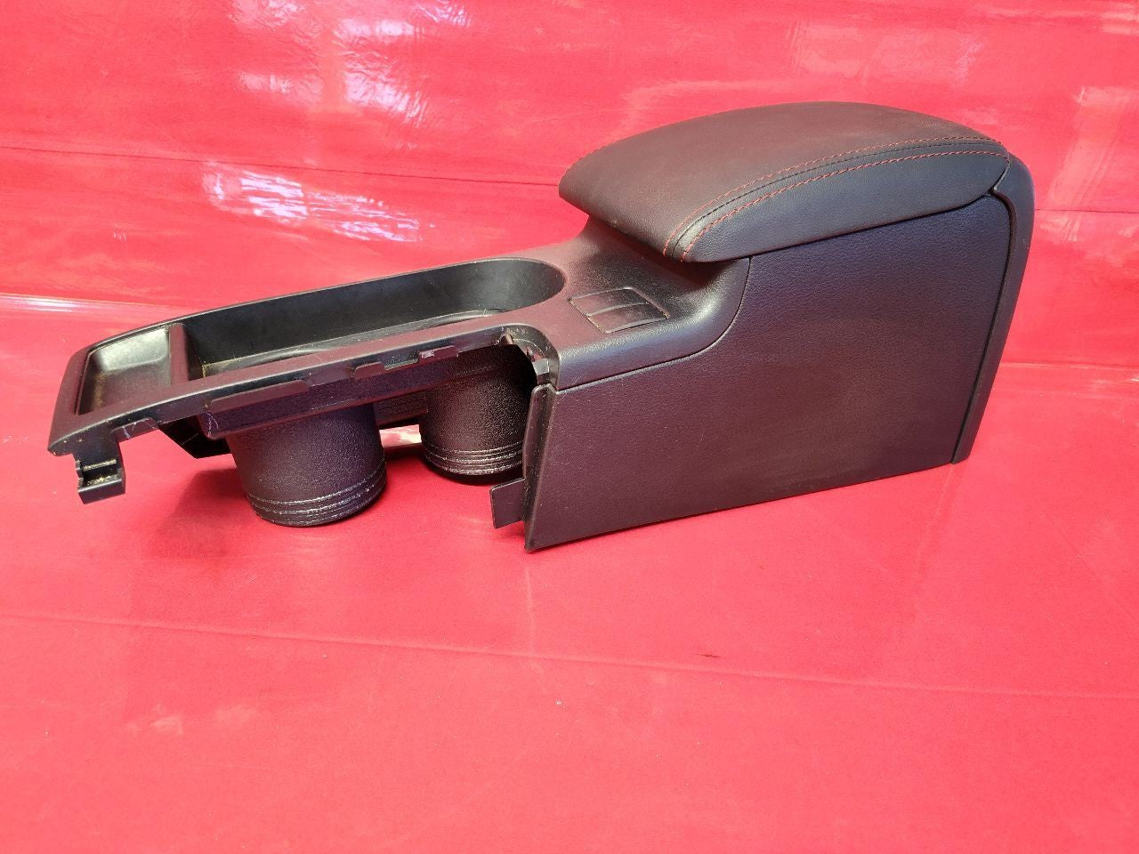 15-21 Subaru WRX / STI Manual Trans Center Console w/ Leather Lid RED Stitching