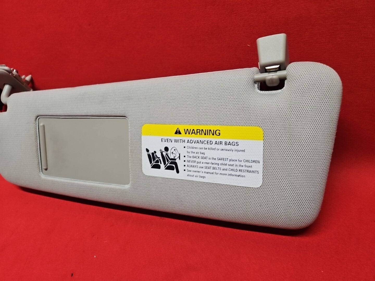 2007 - 2015 Audi Q7 Right & Left Sun Visor Gray Cloth Illuminated PAIR / SET