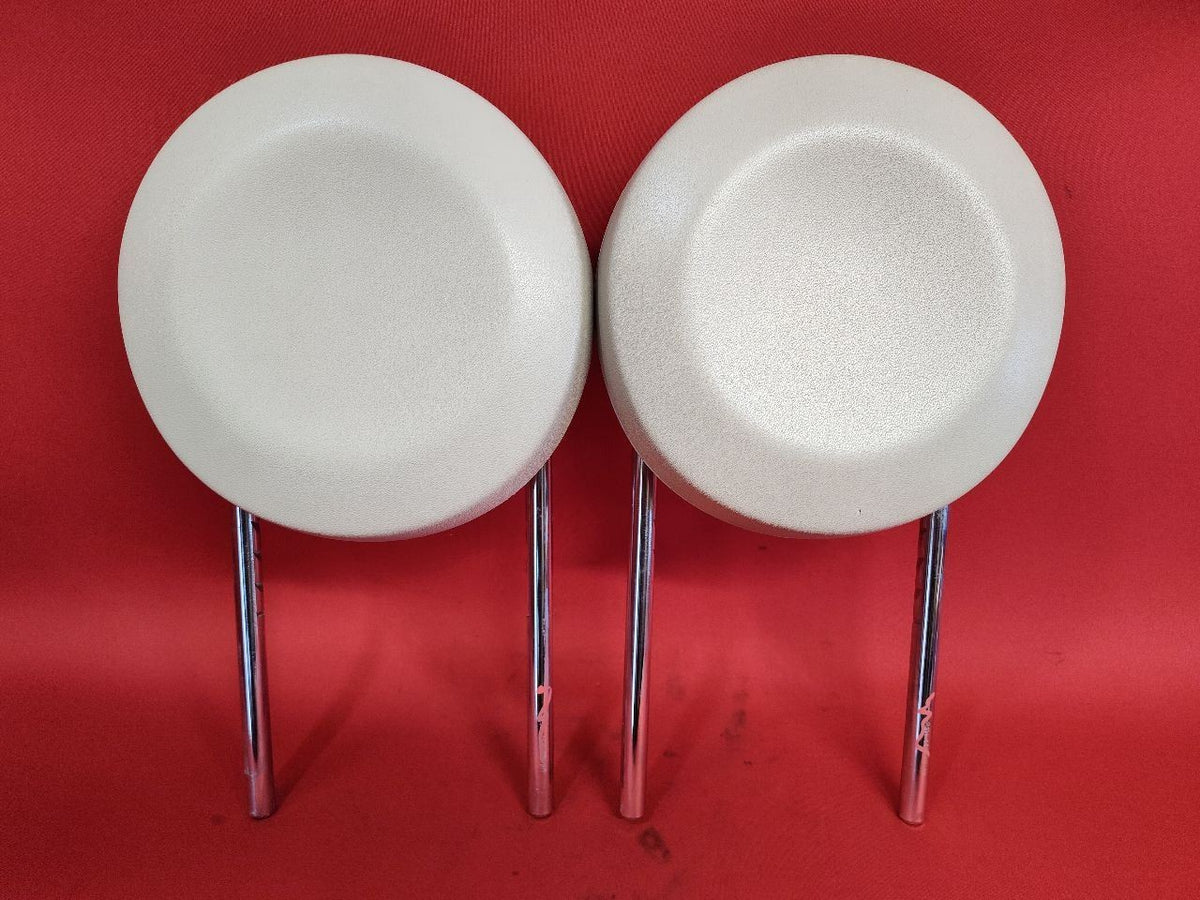 2012-2019 Fiat 500 FRONT Left Right Seat Headrest Set AJ -WD Avorio Ivory White