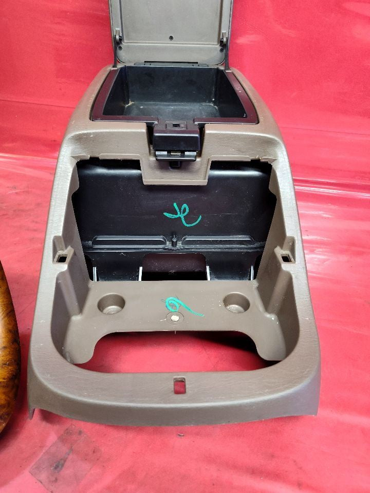 2000-2004 Toyota Tundra Base/SR5 Center Console Woodgrain Tan w/ Armrest Lid
