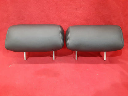 2004 - 2008 Nissan Maxima Leather Rear Left Right Headrest Set Black