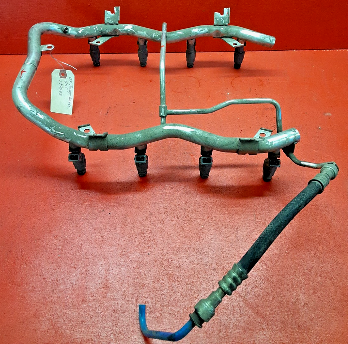 2003 2004 2005 Land Rover Range Rover 4.4L V8 Fuel Rail W/ Injectors MJY000040