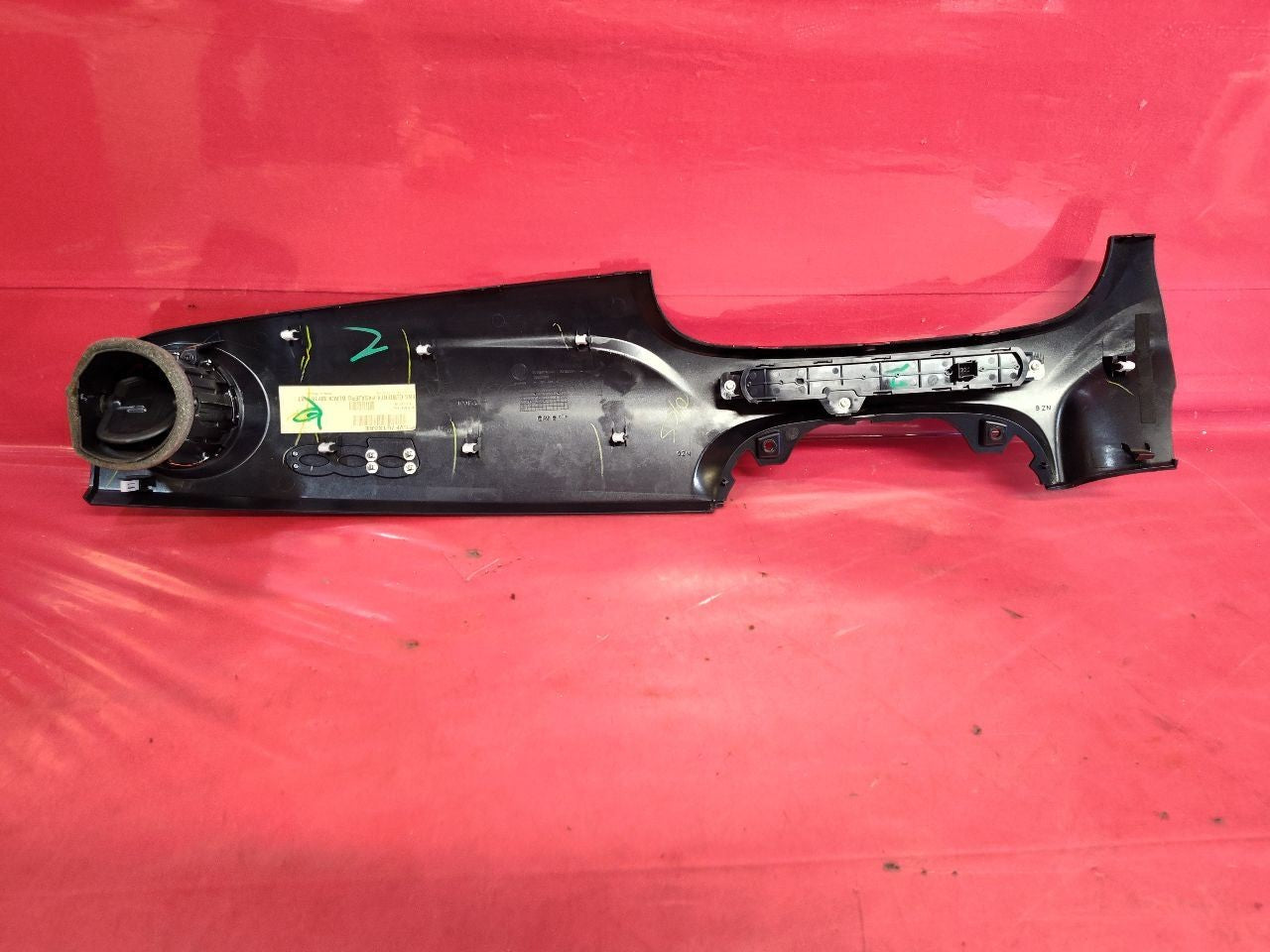 2016-2019 Fiat 500 Instrument Hazard Vent Dash Bezel Trim Panel Opt: JBF Black