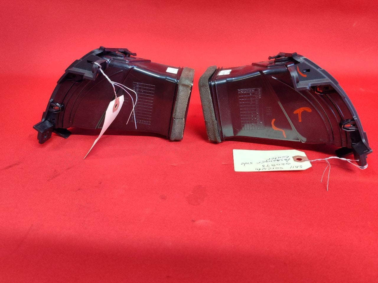 2011-2013 Kia Sorento INNER CENTER Dash HVAC Air Vent Ducts Set Black