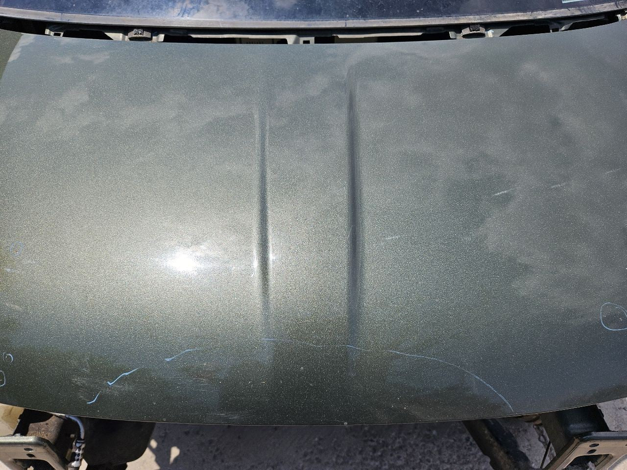 2012-2019 Fiat 500 Hood Panel Bonnet PFP Oliva Green Pearl - Grade Low A