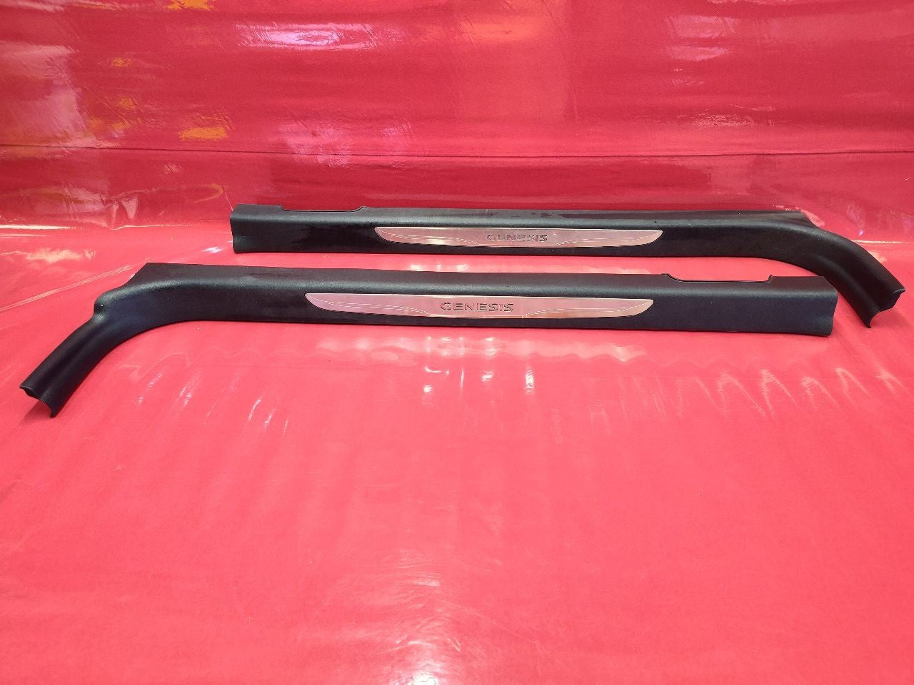 2013-2016 Genesis Coupe ILLUMINATED Scuff Boards Kick Plate Set w/ Inserts