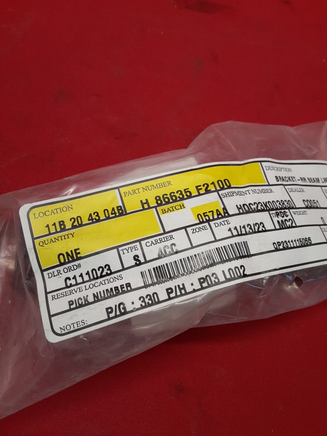 2017 2018 Hyundai Elantra Impact Bar Lower Bracket 86635-F2100