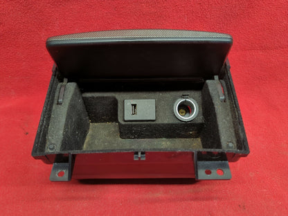 2013 Nissan Altima SL Center Console Gray Carbon Fiber 12V USB Storage Cubby