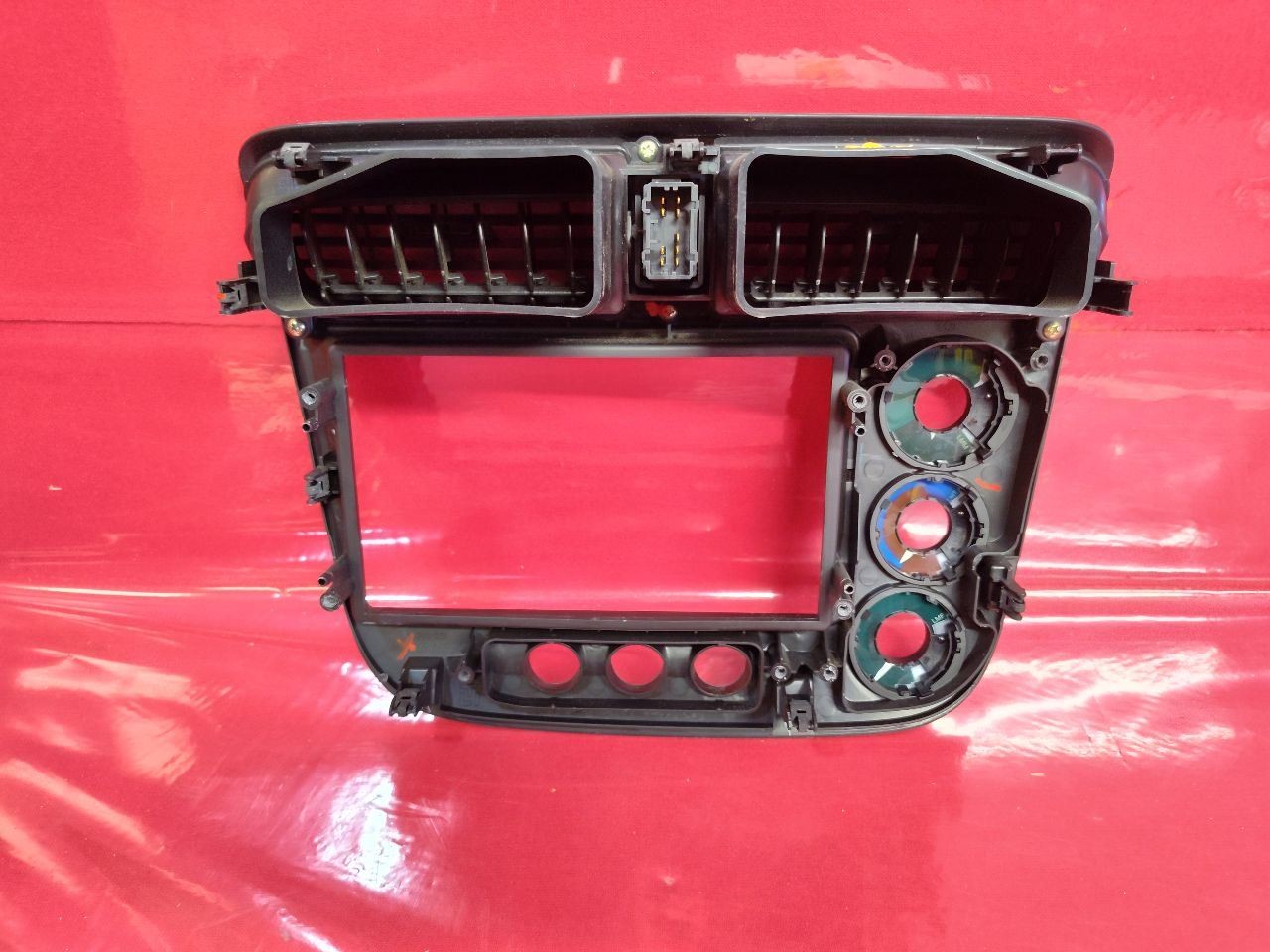 2001 2002 Honda Civic Coupe Radio Climate w/ A/C Air Vent Faceplate Bezel