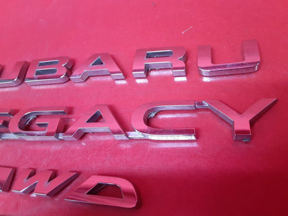 2015-2019 Subaru Legacy Sedan 2.5L H4 Symmetrical AWD Rear Emblem Badging Set