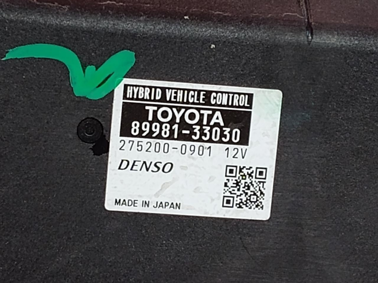 2008 Toyota Camry 2.4L L4 HYBRID Engine Control Module ECM ECU 89981-33030