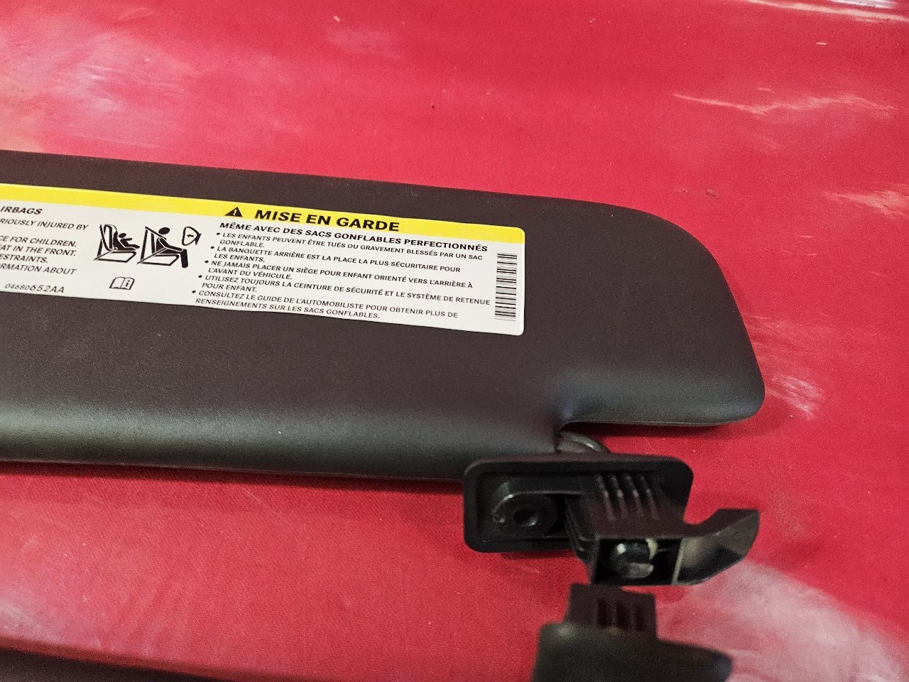 2012-2016 Fiat 500 Sun Visor Shade Left Right Set Nero Black w/ Basic Mirrors