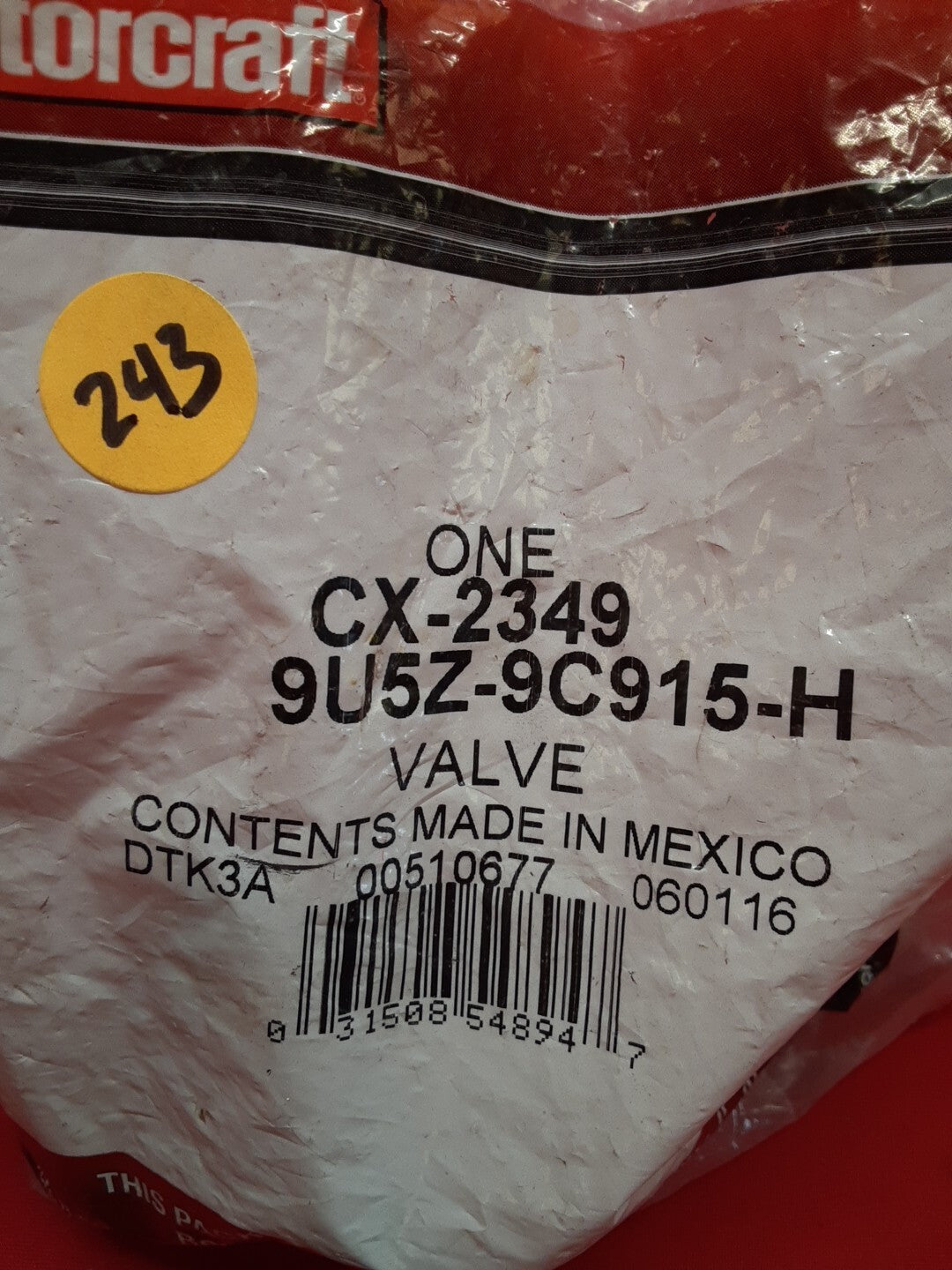 2010-2019 Genuine OEM Motorcraft Ford Valve Assembly 9U5Z-9C915-H