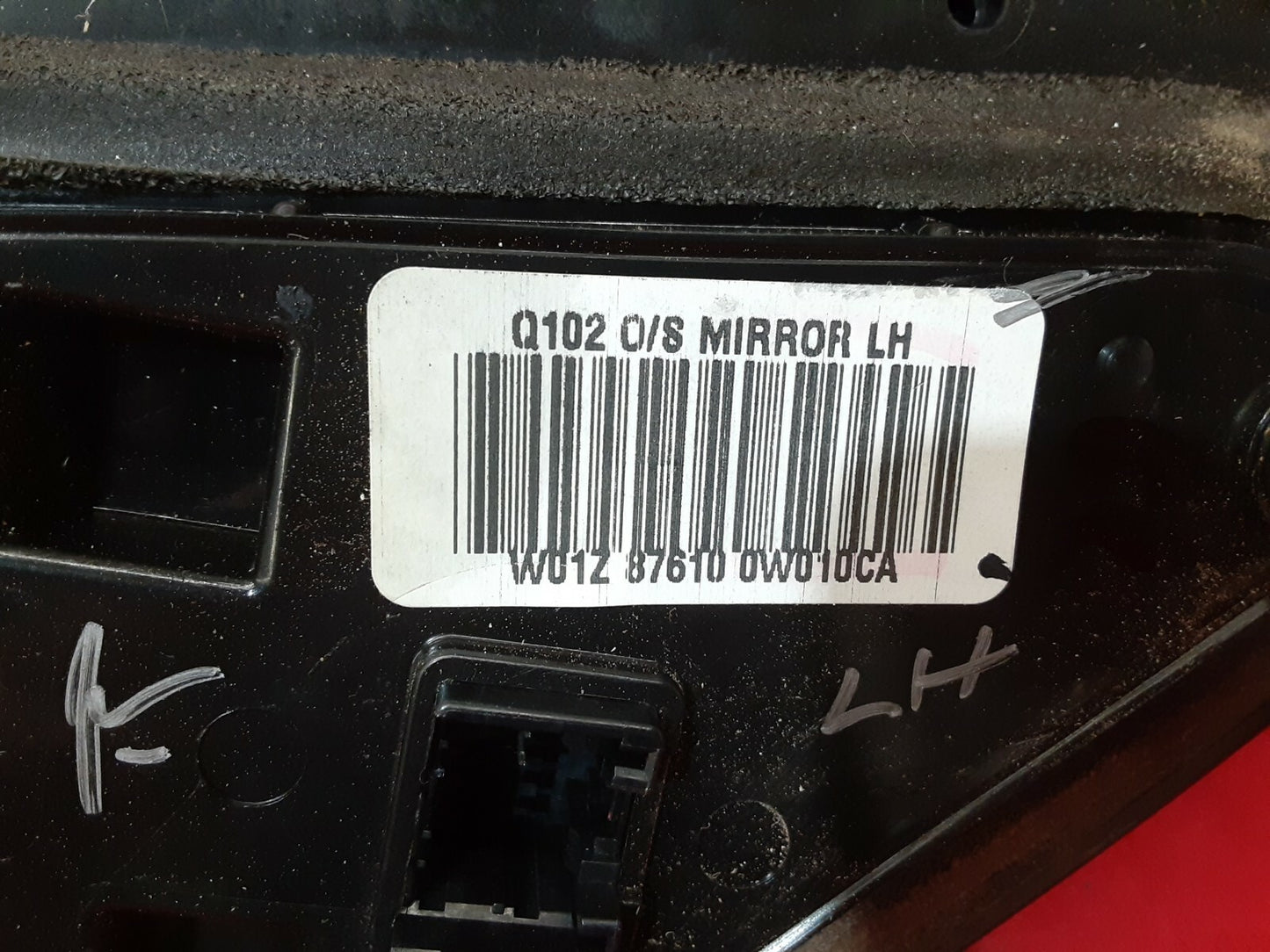 2007 - 2012 Hyundai Santa Fe LEFT DRIVER Black Side Mirror Assembly 87610-0W010