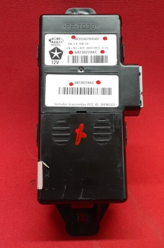 2015 Fiat 500e Electric Telematics Control Module 68230228AC / AA / AB