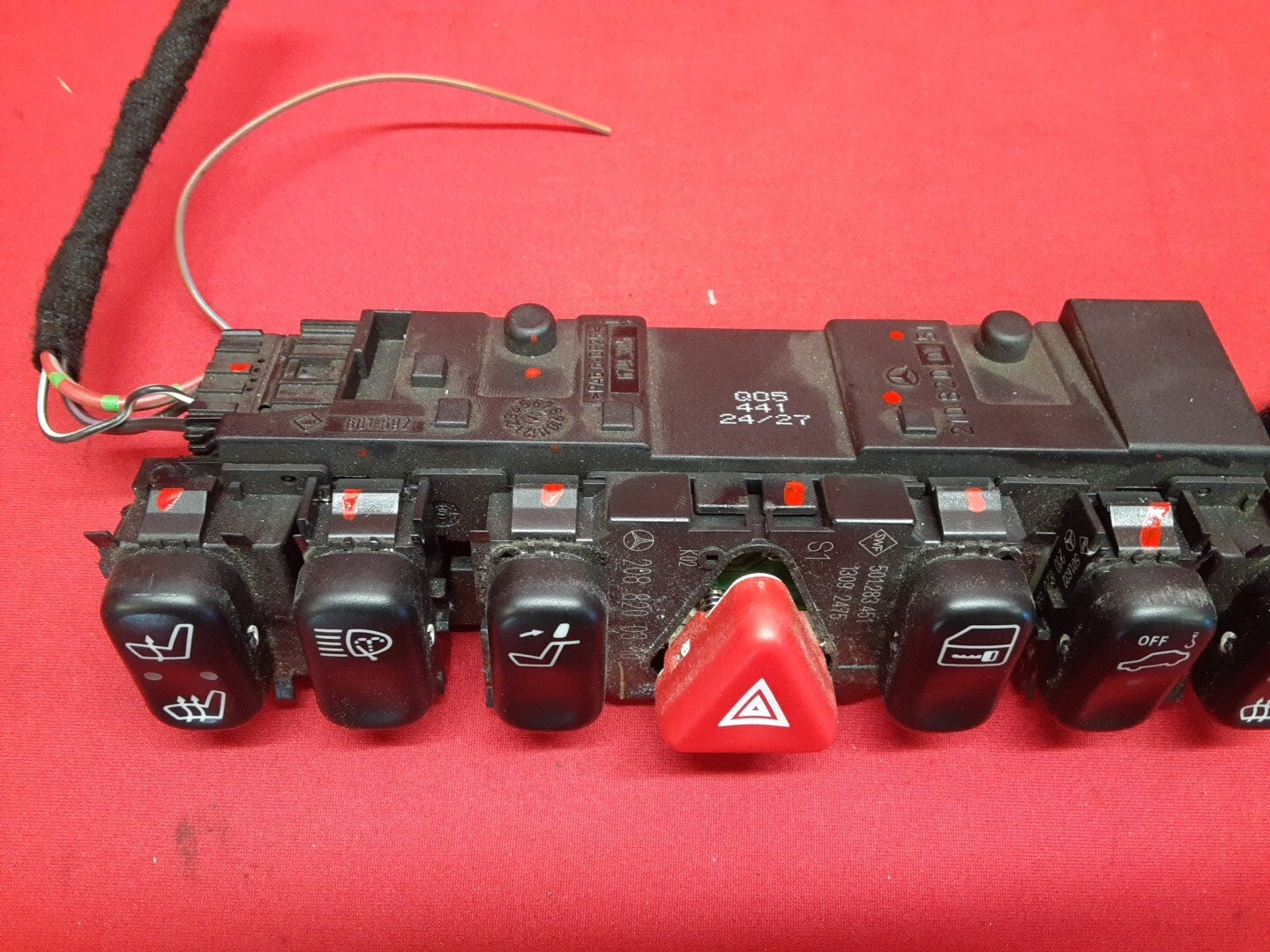 1994-2004 Mercedes-Benz Heated Seat Hazard Lock Switch Control Panel 2108200151