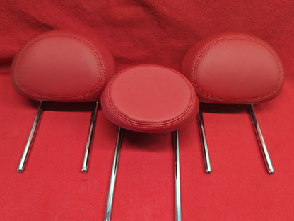 2016 Fiat 500x EASY Red Leather REAR Left/ Right/ Center Headrest Head Rest SET