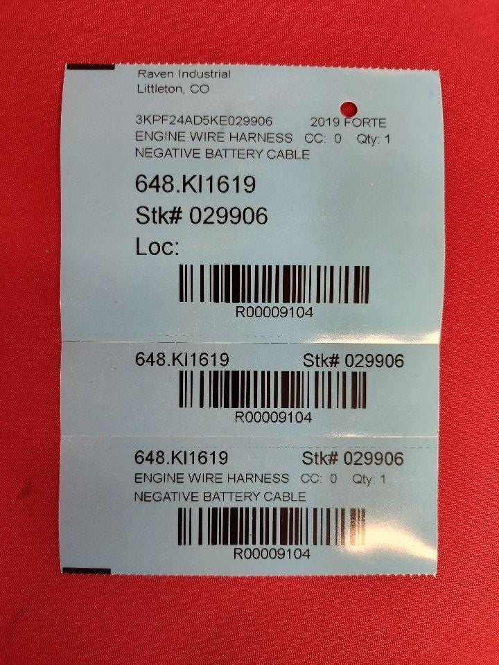 2019-2021 Kia Forte Negative Battery Terminal Sensor Cable 37180-M6100