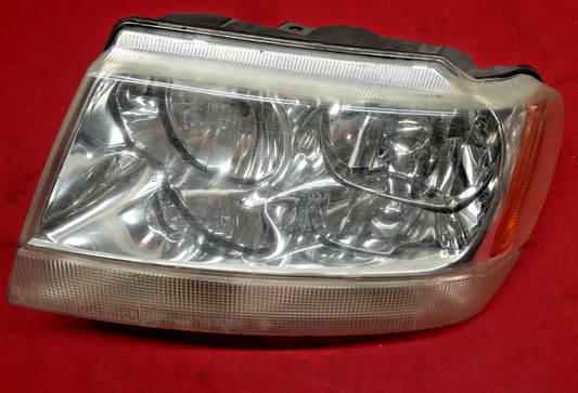 2001 - 2004 Jeep Grand Cherokee Limited Overland LEFT DRIVER Headlight Lamp