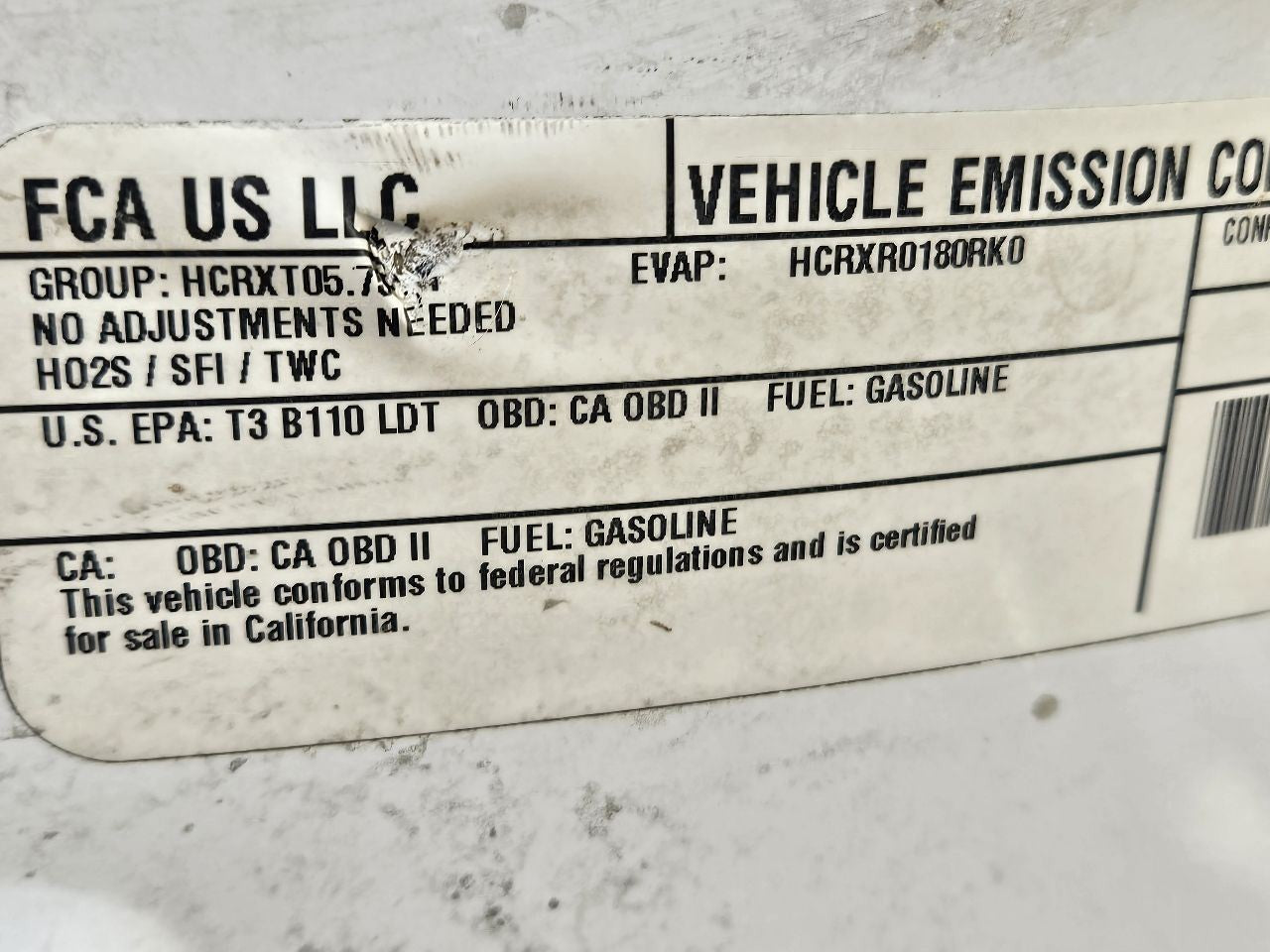 2011-2021 Durango / Grand Cherokee Fuel Vapor Evap Charcoal Emissions Canister
