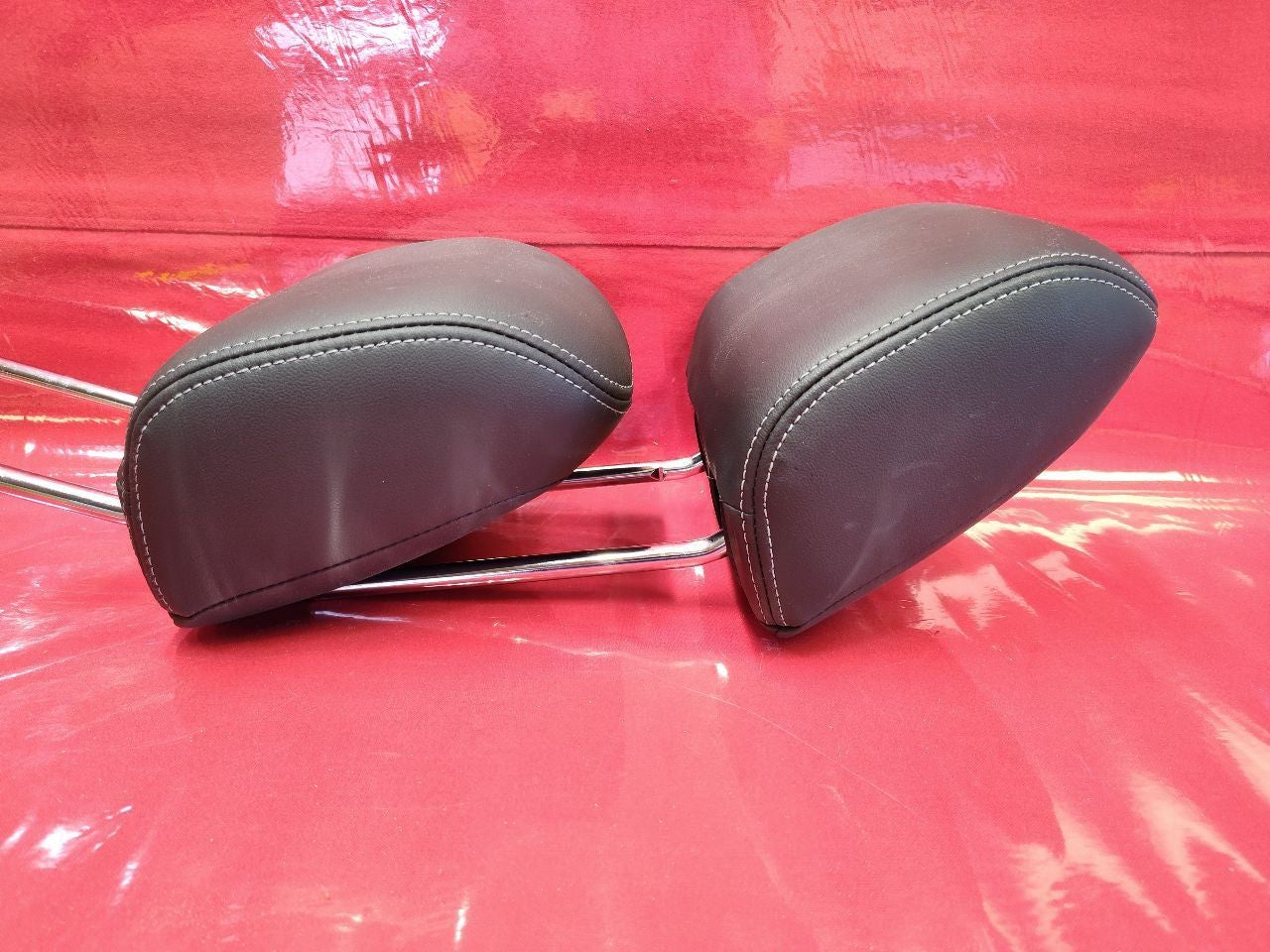 2015-2019 Subaru Legacy & Outback FRONT Seat Headrest Set Black Leather