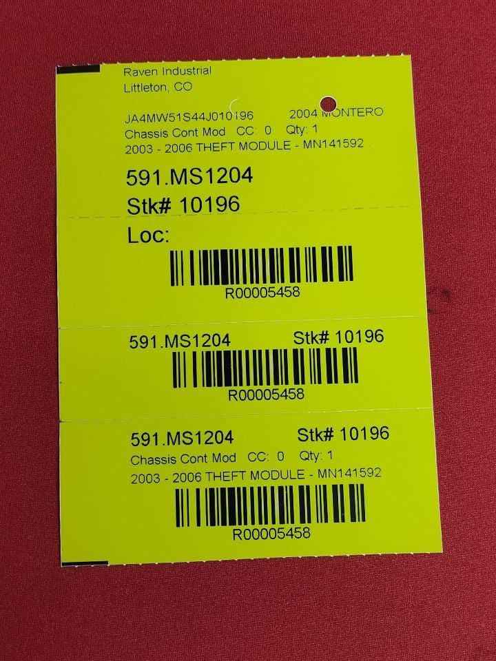2003-2006 Mitsubishi Montero Limited / XLS Anti-Theft Alarm Control Module