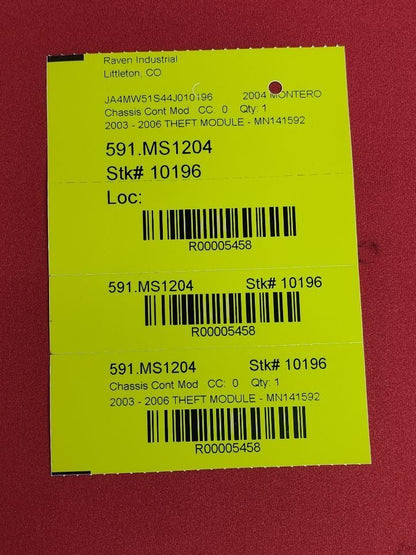 2003-2006 Mitsubishi Montero Limited / XLS Anti-Theft Alarm Control Module