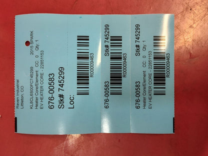2014-2016 Spark EV / ELR, 11-15 Volt - Electric Coolant Heater - 69k Miles