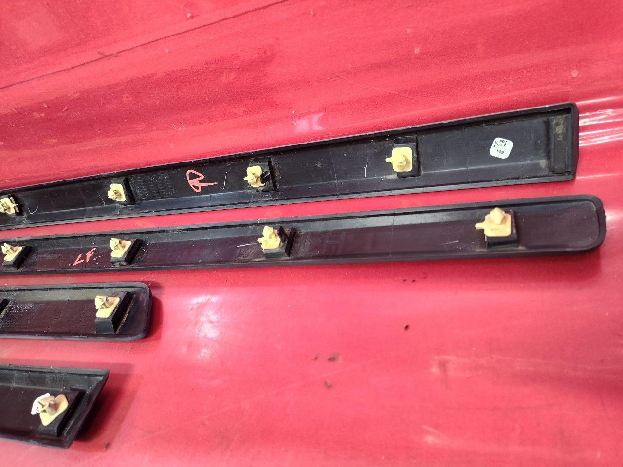 2007-2010 Jeep Grand Cherokee Laredo FRONT/REAR Door Molding Trim Set Black