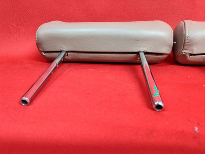 2000-2004 Toyota Tundra REAR Left Right Seat Headrest Set Medium Oak Leather