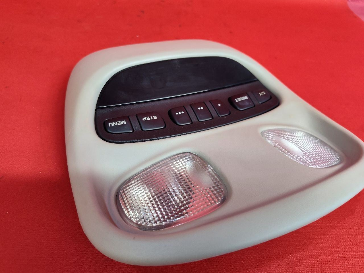 2001-2004 Jeep Chrysler Roof Dome Light Map Console w/ Garage Opener Beige