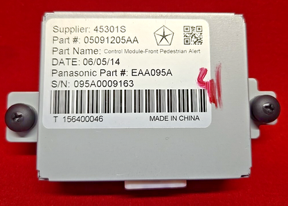MOPAR Fiat 500 / 500e Chrysler Pacifica Pedestrian Protection Module 05091205AA
