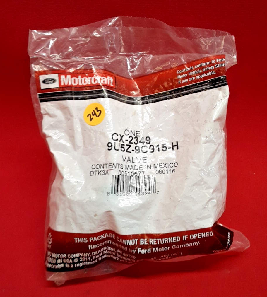 2010-2019 Genuine OEM Motorcraft Ford Valve Assembly 9U5Z-9C915-H