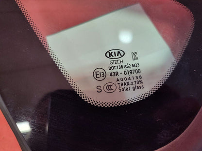 2019-2024 Kia Forte LEFT DRIVER REAR Quarter Panel Vent Glass Black Trim 68k
