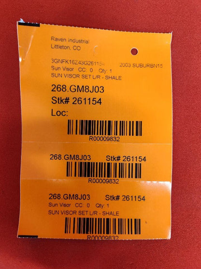 2003 2004 Chevy Cadillac GMC Sun Visor Sunshade Extended Illuminated SET