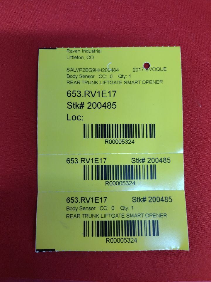 2016-2019 Range Rover Evoque Hatch Liftgate Smart Opener Gesture Control Modules