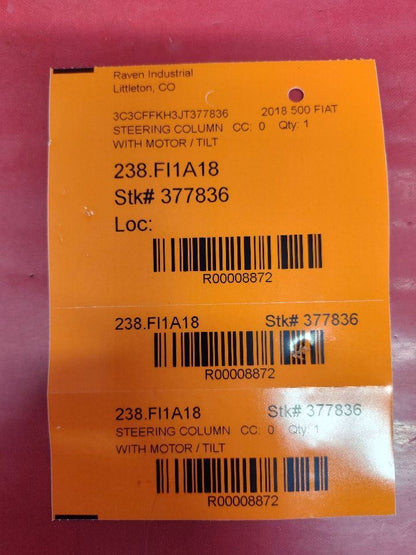 2012-2019 Fiat 500 Steering Column Manual Tilt w/ Sport Suspension - 67k Miles