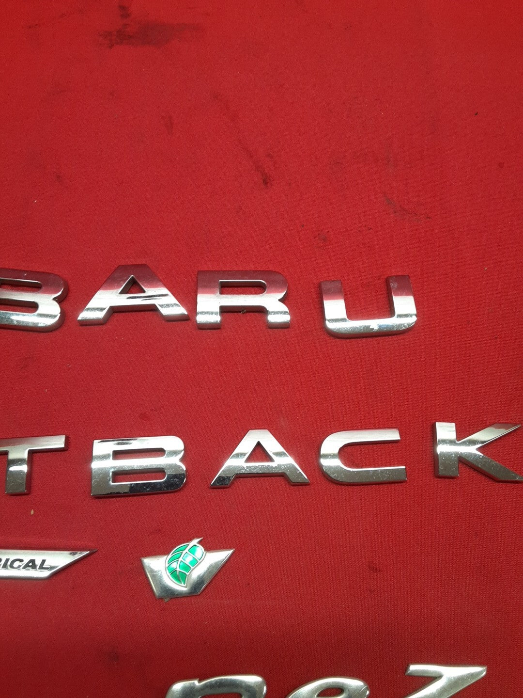 2010-2014 Subaru Outback Chrome Emblem Badge Set Rear Liftgate Trunk