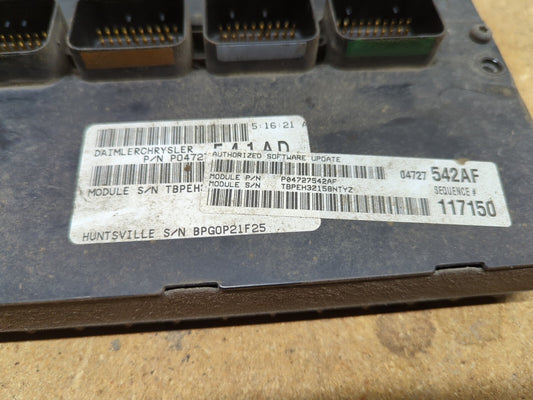 2006 Chrysler Pacifica 3.5L V6 A/T Engine Control Module ECM ECU R4727541AD